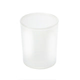 10 Pack Frosted White Glass Votive Candle Holders for Candle Making Kit Tealight Candles Cup Home Decoration - Low Angle