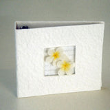 Frangipani Cream Mulberry Paper Disc Storage Album - Holds 20 DVDs/CDs - Front View