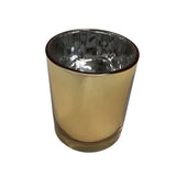 10 Pack Gold Votive Tealight Candle Holders Valentines Day Mercury  Wedding Decor Glass Candlestick Party Decorations Bridal Baby Shower Event - Rear View