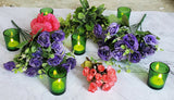 20 Pack Green Glass Votive Candle Holders Table Centreoieces Xmas Wedding Anniversary Event Recption Party Function or Home Decor