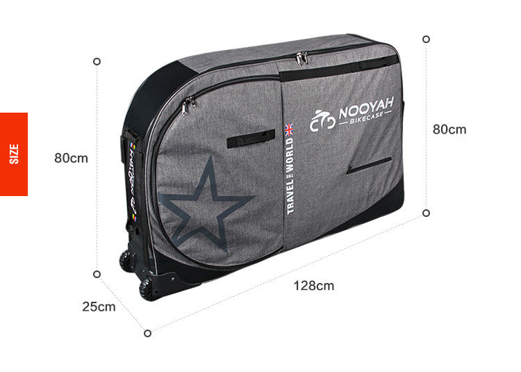 NOOYAH Bike Travel Bag Case Plane Boat Shipping Transport, Fits Cross Country All Mountain Bike, MTB