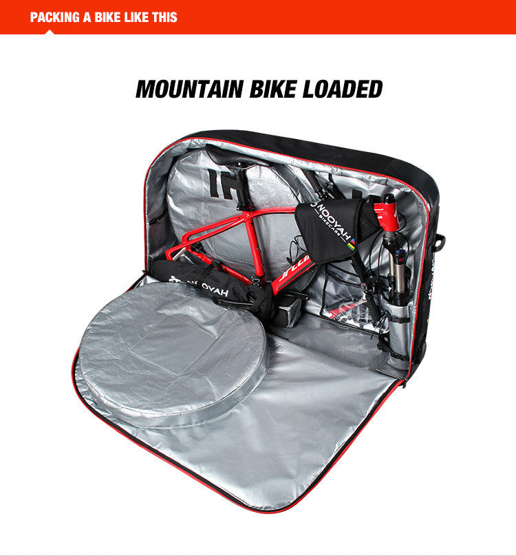 NOOYAH Bike Travel Bag Case Plane Boat Shipping Transport, Fits Cross Country All Mountain Bike, MTB