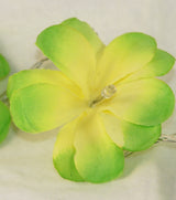20 LED Green Frangipani Flower Battery-Powered String Lights for Home, Wedding, and Party Decorations - 3m Garland for Indoor and Outdoor Use
