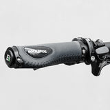 Deluxe Hand Grips Shock Absorbing Rockbros MTB Mountain Bike Tourer Double Lock BLACK Handlebar Grips Anti-skid 2.22cm - Front View