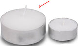 Extra-Large Tealight Candles 6cm Wide in Silver Foil Cups - Pack of 10 for Parties, Weddings, BBQs, and Romantic Dinners