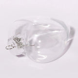 5 Pack Iridescent Glass Heart Ornaments Fillable Baubles for Christmas Party Wedding DIY Craft Decorations