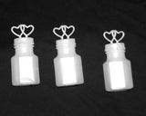 20 Pack Mini Wedding Heart Bubble Bottles send off wedding favors custom party favors - Side View