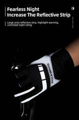 MTB Heated Gloves Large for Mountain Road Bike Breathable Winter Autumn Cycling Camping Running Outdoor Sport Rockbros - Extra Image