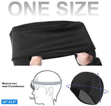 Helmet Fleece Inner Liner Cycling Skull Cap Winter Thermal MTB Mountain Cycling Cap for Men Women Headwear for Running Skiing & Winter Sports BLACK Rockbros - Top-Down View