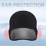 Helmet Fleece Inner Liner Cycling Skull Cap Winter Thermal MTB Mountain Cycling Cap for Men Women Headwear for Running Skiing & Winter Sports BLACK Rockbros - Close-Up Angle