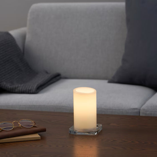 5 Pcs LED Block Pillar Candle White Flameless Safe Indoor Battery Power Party Home Decor Wedding Xmas Table Centrepiece