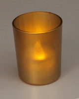 10 Pack Matt Gold Glass Votive Candle Holders Table Centreoieces  Xmas Wedding Anniversary Event Recption Party Function or Home Decor - Front View