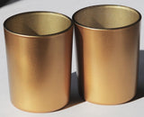 10 Pack Matt Gold Glass Votive Candle Holders Table Centreoieces Xmas Wedding Anniversary Event Recption Party Function or Home Decor