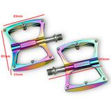 Flat Pedal Butterfly BMX MTB Ultralight 156g Multi Colour Tri Bearing Stud Pin Grips Rockbros - 45-Degree Angle