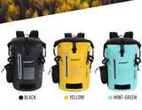NOOYAH IPX8 Waterproof Bike Cycle Outdoor Sports Backpack Double-Layer Waterproof Bag  MINT GREEN - Rear View