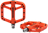 Extra Large MTB Flat Pedal Orange Nylon Composite 208g Stud Pin Grips ORANGE Rockbros - Top-Down View