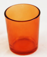 20 Pack Orange Glass Votive Tealight Candle Holders House Party Centerpiece Xmas Wedding Decor Glass Candlestick Party Decorations Bridal Baby Shower Event