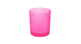 10 Pack Pink Frosted Glass Votive Tealight Candle Holders House Party Centerpiece Xmas Wedding Decor Glass Candlestick Party Decorations Bridal Valentines Event - Side View