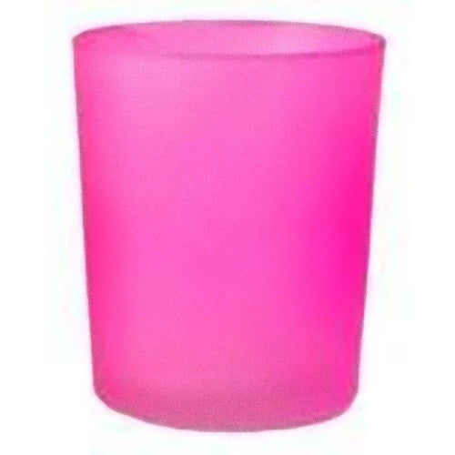 20 Pack Pink Frosted Glass Votive Tealight Candle Holders House Party Centerpiece Xmas Wedding Decor Glass Candlestick Party Decorations Bridal Valentines Event