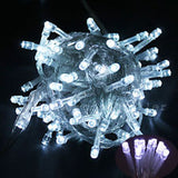20 LED Battery-Powered Artic White String Lights for Home, Wedding, and Party Decor - 3m Length Fairy Lighting - Front View