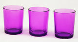 10 Pack Purple Glass Votive Tealight Candle Holders House Party Centerpiece Xmas Wedding Decor Glass Candlestick Party Decorations Bridal Valentines Event - 45-Degree Angle