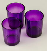 40 Pack Purple Glass Votive Tealight Candle Holders House Party Centerpiece Xmas Wedding Decor Glass Candlestick Party Decorations Bridal Valentines Event