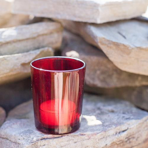 10 Pack Red Glass Votive Tealight Candle Holders House Party Centerpiece Xmas Wedding Decor Glass Candlestick Party Decorations Bridal Valentines Event