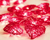 20 Red 3D Hollowed Rattan Heart-Shaped 3M String Fairy Lights, Battery (AA) Indoor & Outdoor Decorations Wedding Valentines Romantic Room Table Lighting - 45-Degree Angle