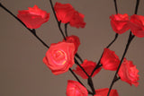 1 Set of 50cm H 20 LED Red Rose Tree Branch Stem Fairy Light Wedding Event Party Function Table Vase Centrepiece Decoration - Front View