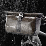 Bike Roll Bag Handlebar Panniers MTB Road Hyybrid Cruiser Commute Bike Scooter Large  5-6L Capacity Waterproof  Adjustable Straps Rockbros - Top-Down View
