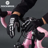 MTB Gloves Medium for Mountain Road Bike Breathable Winter Autumn Spring Cycling Camping Running Outdoor Sport Rockbros - Front View