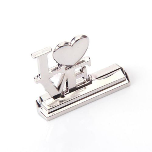 100 Pack of Silver LOVE Letter Wedding Name Card Holders - Perfect for Anniversary and Engagement Parties