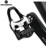 Self Lock Clip In Bike Pedals Shimano SPD-SL Cleat MTB Road 700C Hybrid BMX - Rockbros Nylon Black - Side View