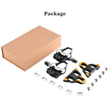 Self Lock Clip In Bike Pedals Shimano SPD-SL Cleat MTB Road 700C Hybrid BMX - Rockbros Nylon Black - Rear View