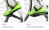 Self Lock Clip In Bike Pedals Shimano SPD-SL Cleat MTB Road 700C Hybrid BMX - Rockbros Nylon Black - Extra Image