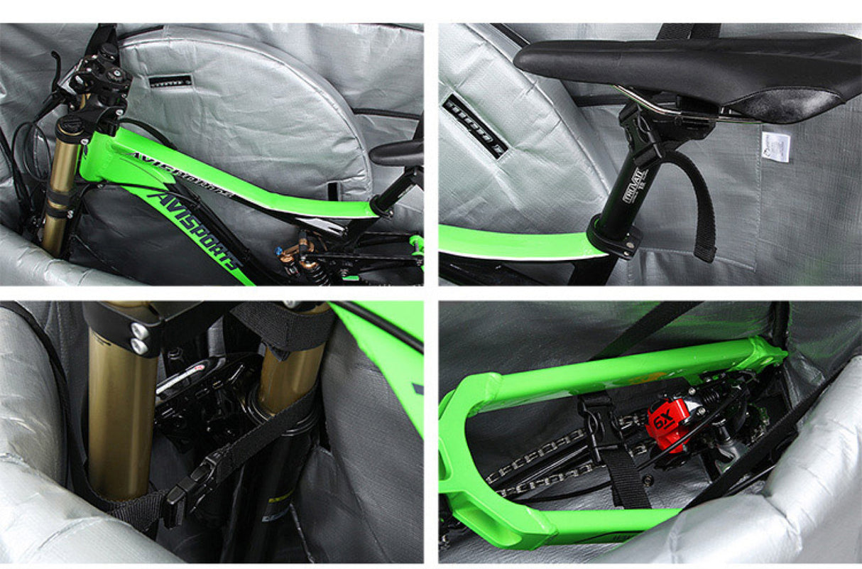 NOOYAH - SPORTACE Bike Travel Soft Shell Case Bag for Mountain & Road Bikes - BK0088 125cm x 80cm - Black