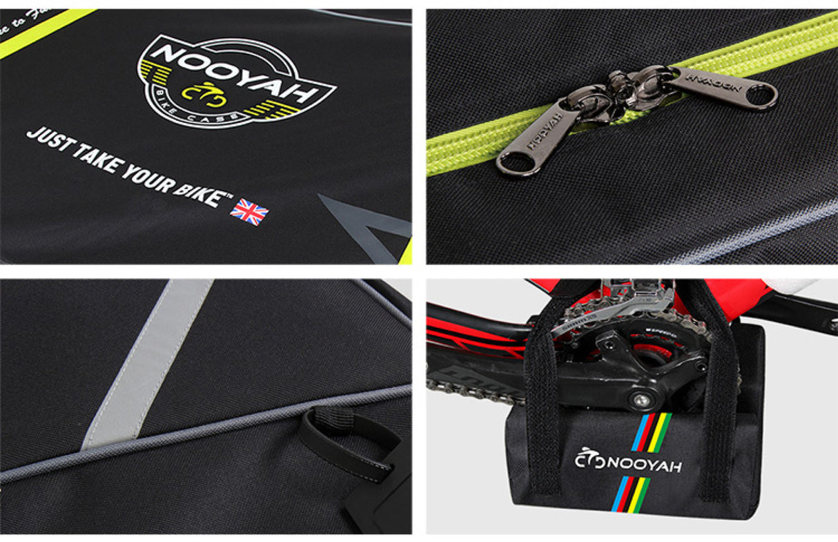 NOOYAH - SPORTACE Bike Travel Soft Shell Case Bag for Mountain & Road Bikes - BK0088 125cm x 80cm - Black