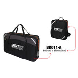 SPORTACE Portable Soft Shell Bike Travel Case - 120CM X 75CM - Universal Carrier for Mountain, Hybrid, BMX, and Road Bikes - Black - Front View