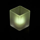 10 Pack Square Cube Frosted Glass 5cm Tealight Candle Holder Festival Decor Wedding Propose Parties Holiday and Home Decor - Top-Down View