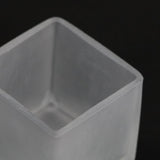 10 Pack Square Cube Frosted Glass 5cm Tealight Candle Holder Festival Decor Wedding Propose Parties Holiday and Home Decor - 45-Degree Angle