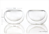 10 Wholesale Sets of Gongfu Chinese Ceremony Tea Set - 6 Glass cups with Infuser and Tealight Candle Pot Warmer - Top-Down View