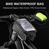 Top Tube Bike Bag With Phone Case Holder Plastic Cover for MTB Mountain Road Commuter Ebike Tourer or Scooter Rockbros - Side View
