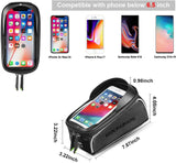 Top Tube Bike Bag With Phone Case Holder Plastic Cover for MTB Mountain Road Commuter Ebike Tourer or Scooter Rockbros - Top-Down View