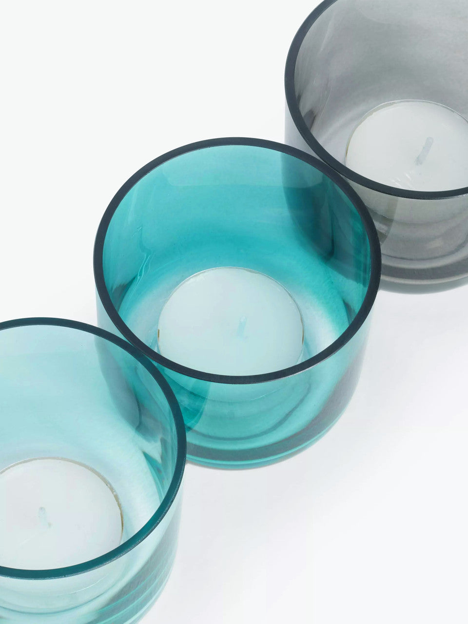 10 Pack Turquoise Glass Votive Tealight Candle Holders House Party Centerpiece Xmas Wedding Decor Glass Candlestick Party Decorations Bridal Baby Shower Event