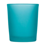 10 Pack Turquoise Frosted Glass Votive Tealight Candle Holders House Party Centerpiece Xmas Wedding Decor Glass Candlestick Party Decorations Bridal Baby Shower Event - Top-Down View
