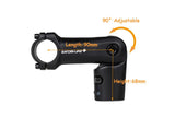 Satori UP2 Plus Ebike Height Adjustable Stem MTB Mountain Cable Hide - Top-Down View