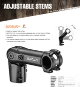 Satori UP2 Plus Ebike Height Adjustable Stem MTB Mountain Cable Hide - Close-Up Angle