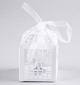 Charming White Dove-Themed Wedding Favor Boxes - Set of 10