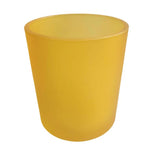 10 Pack Yellow Frosted Glass Votive Candle Holders Table Centreoieces  Xmas Wedding Anniversary Event Recption Party Function or Home Decor - Front View