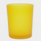 20 Pack Yellow Frosted Glass Votive Candle Holders Table Centreoieces  Xmas Wedding Anniversary Event Recption Party Function or Home Decor - Top-Down View